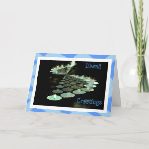Diwali indisches Festival von Licht tealight Kerze Karte