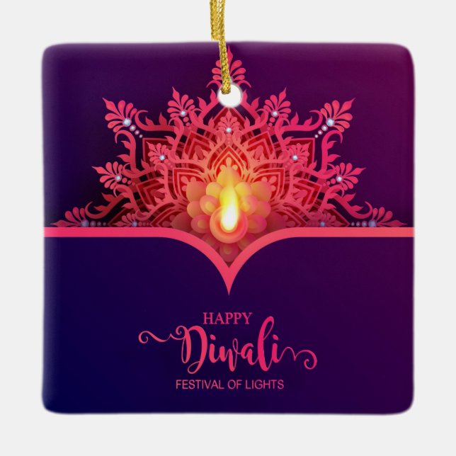 Diwali Keramik Ornament (Vorderseite)
