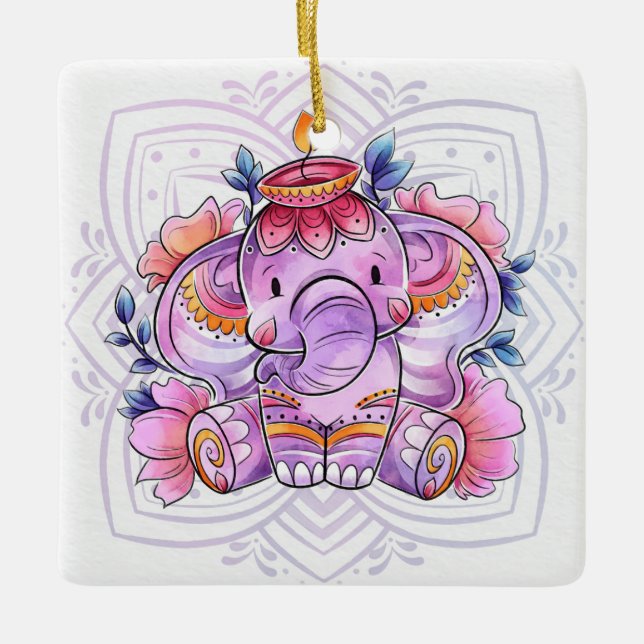 Diwali Keramik Ornament (Vorderseite)