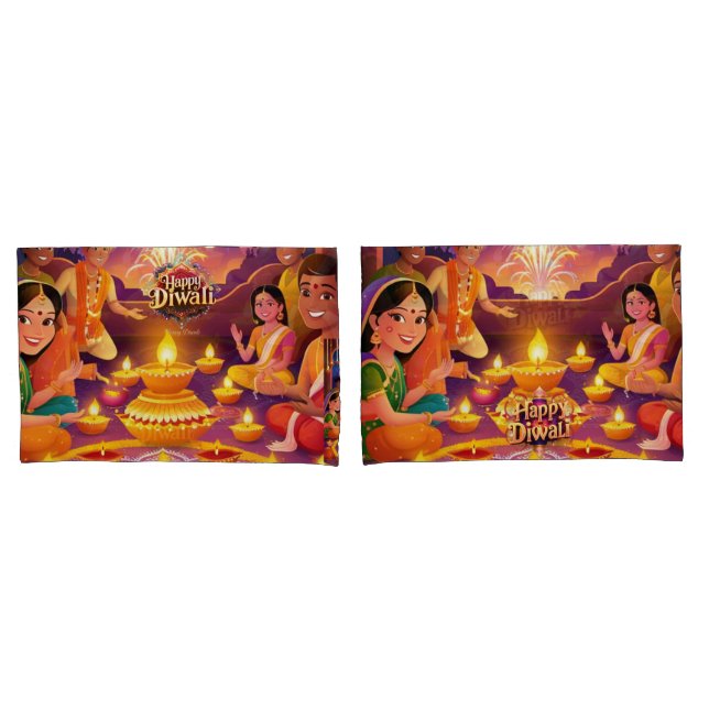 Diwali Kissenbezug (Vorderseite-Set)