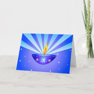 Diwali lamp - card karte