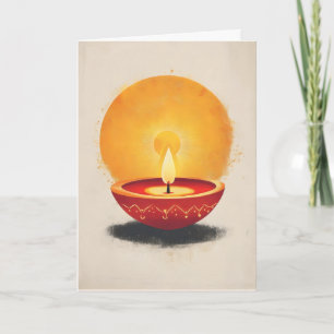 Diwali Licht Lampe Einfach Feiertagskarte