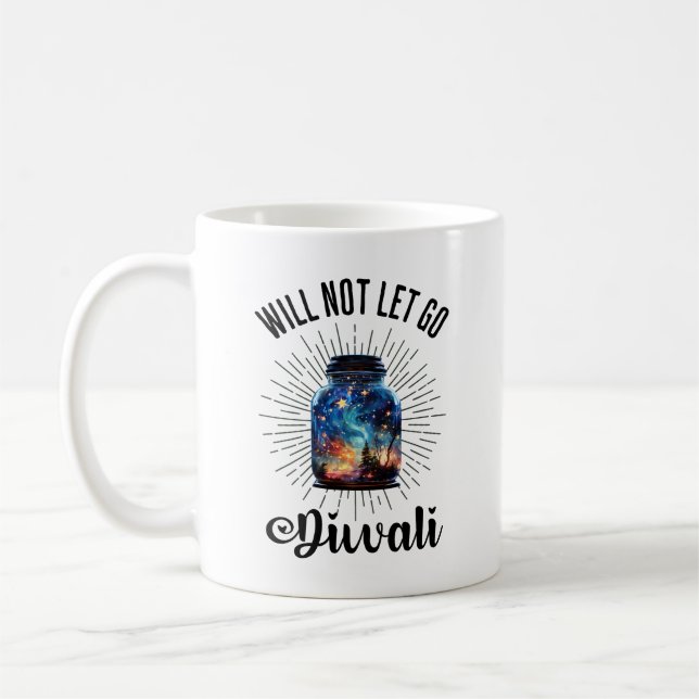 Diwali-Lichterglas – Festival der Lichter Kaffeetasse (Links)