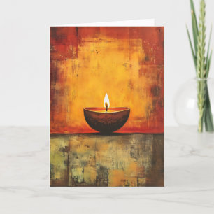 Diwali Light Lamp Retro Feiertagskarte