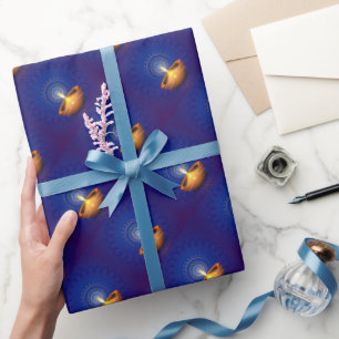 Diwali mit Diya Geschenkpapier
