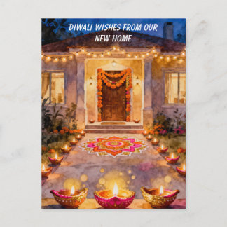 Diwali New Home Wishes Feiertagspostkarte