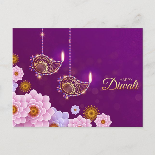 Diwali Postcard Postkarte (Vorderseite)
