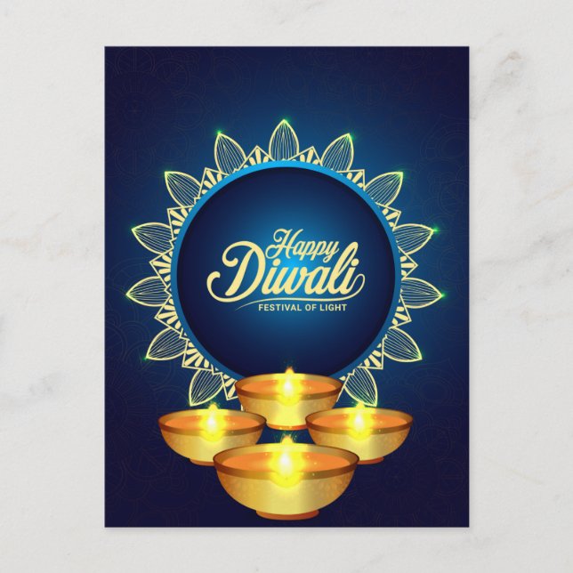 Diwali Postcard Postkarte (Vorderseite)