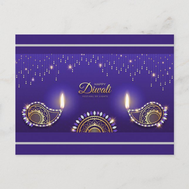 Diwali Postcard Postkarte (Vorderseite)