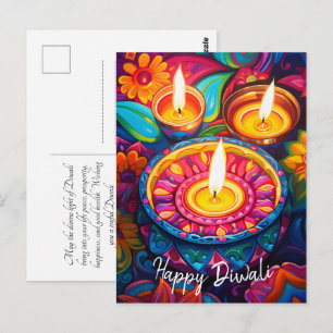 Diwali Radiance: Eine Mischung aus Traditionen Postkarte