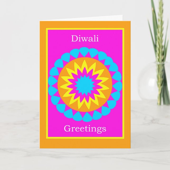 Diwali Rangoli Karte (Vorderseite)