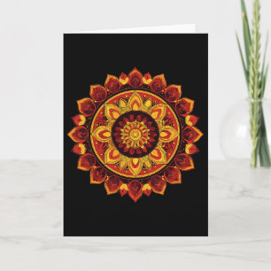Diwali Rangoli Mandala Lotus Meditation Yoga Karte