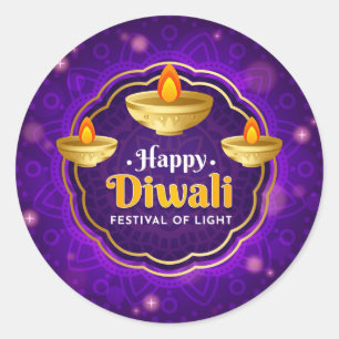 Diwali Runder Aufkleber