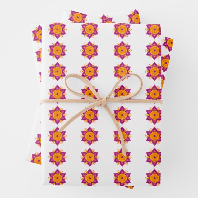 Diwali Special Geschenkpapier Set (Beispiel)
