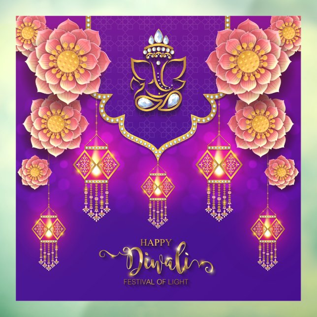 Diwali Window Clying Fensteraufkleber (Blatt 3)