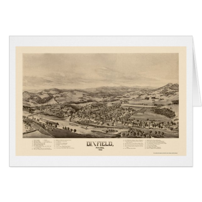 Dixfield, ICH panoramische Karte - 1896 (Vorderseite (Horizontal))