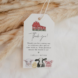 DIXIE Country Red Barn Farm Animal Baby Shoounter Geschenkanhänger