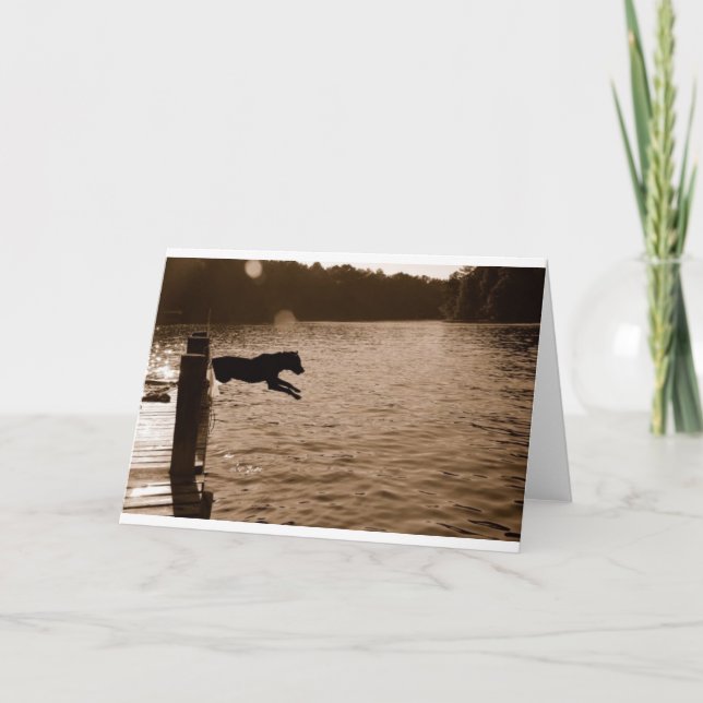 Dixie, das vom Dock springt Karte (Vorderseite)