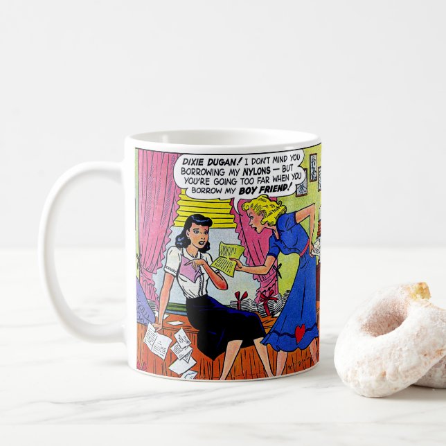 Dixie Dugan Freund Vintage Comics Kaffeetasse (Mit Donut)
