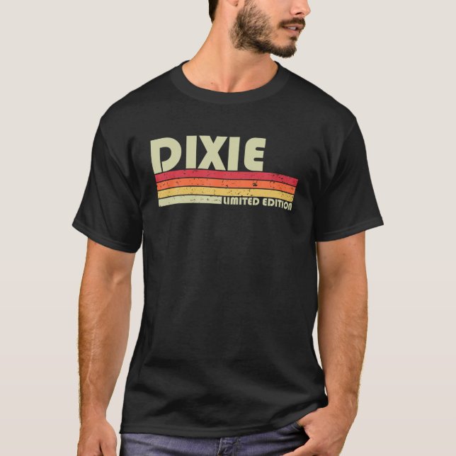 DIXIE Geschenkname Personalisiert Retro Vintage 80 T-Shirt (Vorderseite)