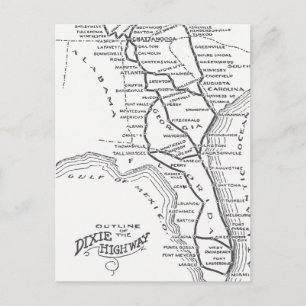 Dixie Highway D1 Postkarte
