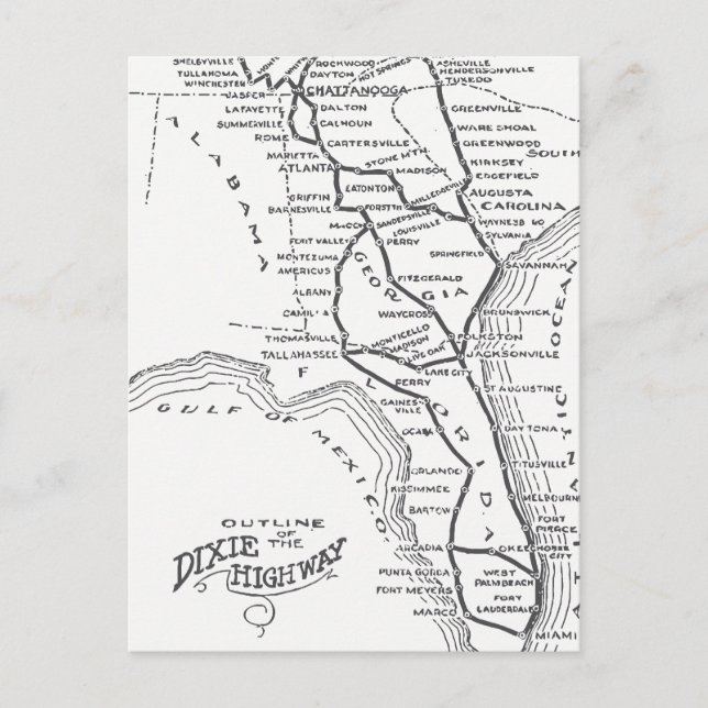 Dixie Highway D1 Postkarte (Vorderseite)