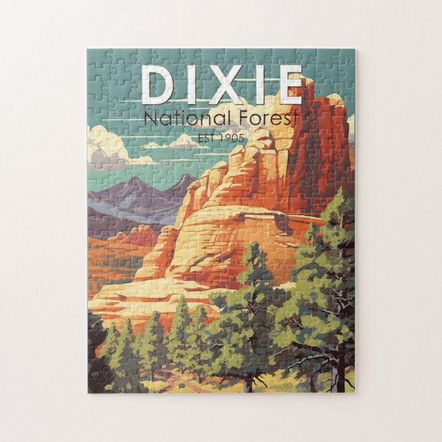 Dixie National Forest Utah Wandern Vintag Puzzle (Vertikal)