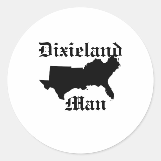 Dixieland Man Aufkleber (Vorderseite)