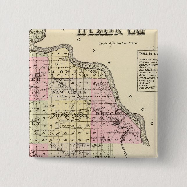 Dixon Landkreis, Nebraska Button (Vorderseite)