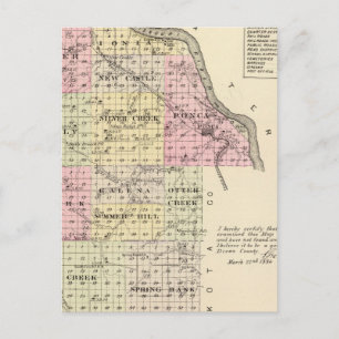 Dixon Landkreis, Nebraska Postkarte