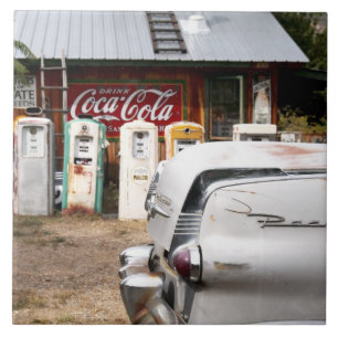 Dixon, New Mexico, Vereinigte Staaten. Oldtimer Fliese