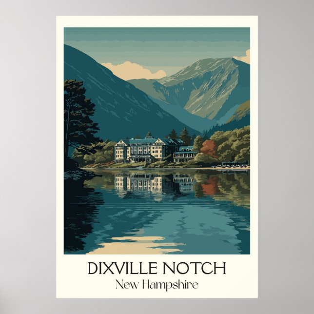 Dixville Notch New Hampshire Lake Poster (Vorne)