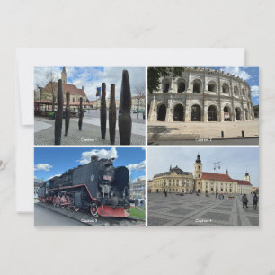 DIY 4 Fotos mit beschrifteten Postkarten editierba