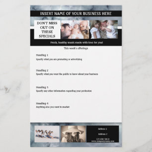 DIY 6 Foto von Business Marketing Promotion Marble Flyer