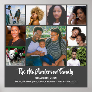 DIY-9-Foto   Meine Familienfreunde dunkelgrau Poster