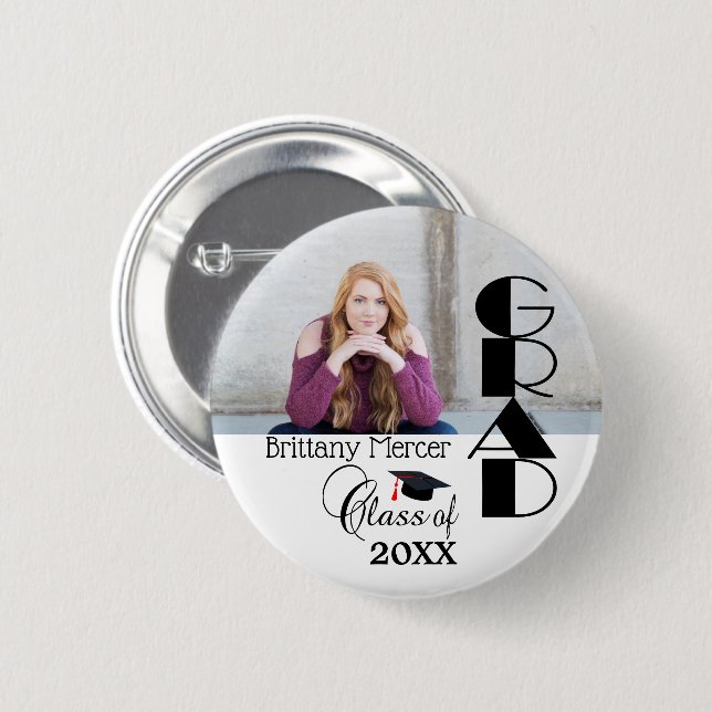 DIY Absolvent-Foto-Erinnerungen Button (Vorne & Hinten)
