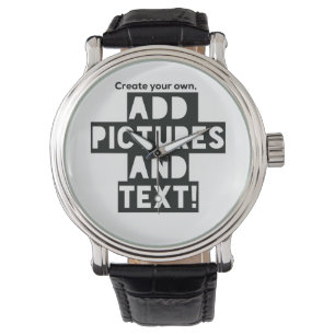 DIY - Addieren Sie Bilder und Text, um eine UHR