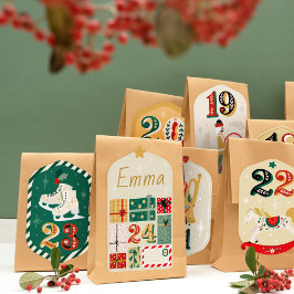 DIY Adventskalender - Weihnachtsspielzeug Aufkleber