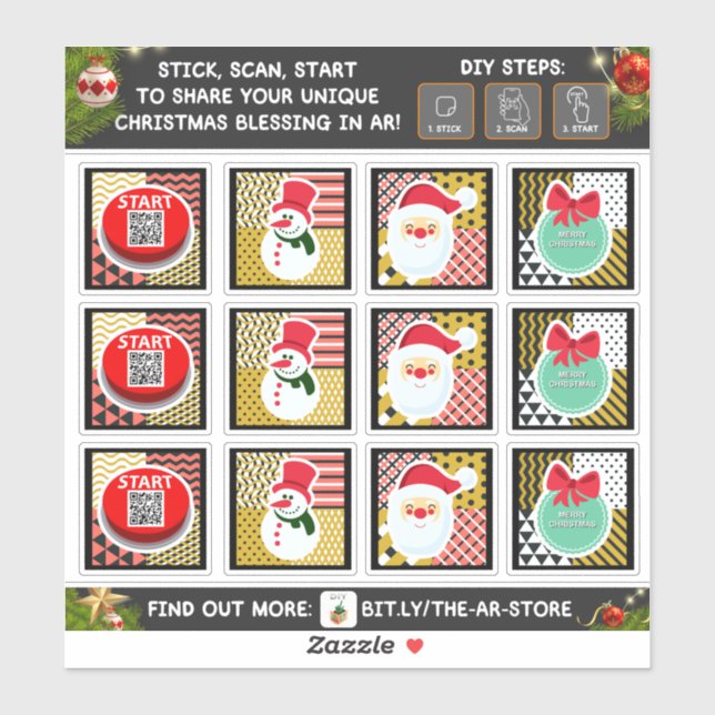 DIY-AR-Story-Sticker Aufkleber (Blatt)