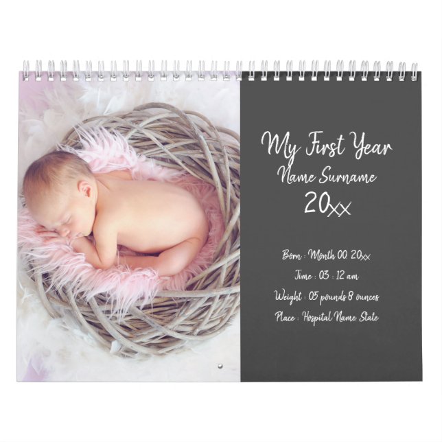 DIY Baby Foto im ersten Jahr neue Eltern fotografi Kalender (Titelbild)