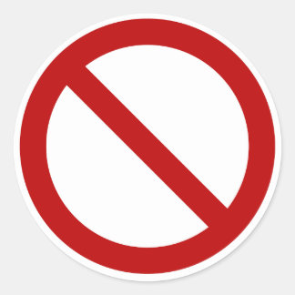 DIY "Ban"-Aufkleber Runder Aufkleber