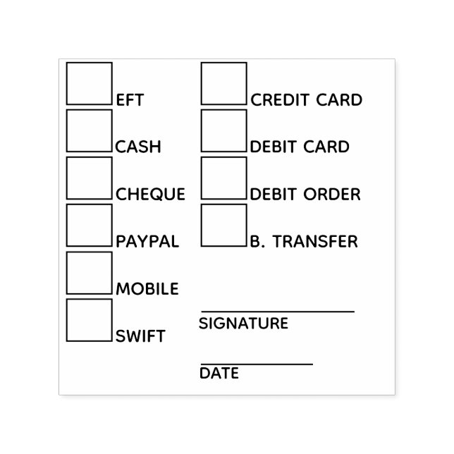 DIY Banking Payment methoden Geschäftsbüro Admin Permastempel (Design)