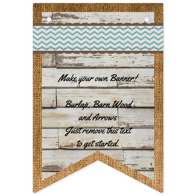 DIY Banner Stallholz und Burlap Background Bunting (Zweite Fahne)