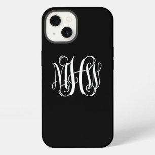 DIY BG 3 Initialen ineinandergreifende Reben-Mono iPhone 13 Hülle