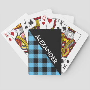 DIY BG Blk Buffalo Karo 2 Fette Dreiecke Diag SB Spielkarten