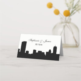 DIY BG Boston Skyline Silhouette Escortkarten Platzkarte