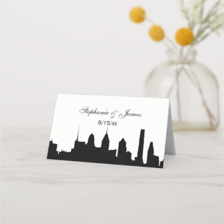 DIY BG Philadelphi Skyline Silhouette Escort Cards Platzkarte