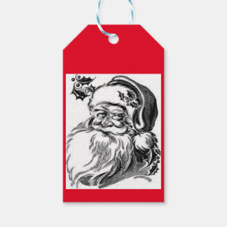 DIY BLACK and WHITE SANTA Gift Tag Geschenkanhänger