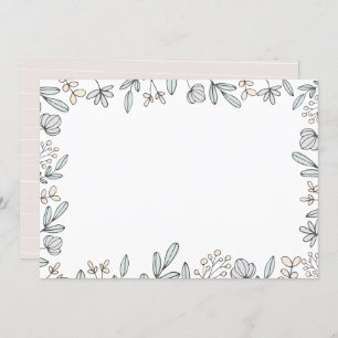 DIY Blank Delicate Floral Design Einladung
