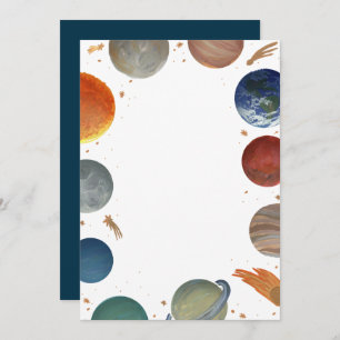 DIY Blank Painted Planets Einladung